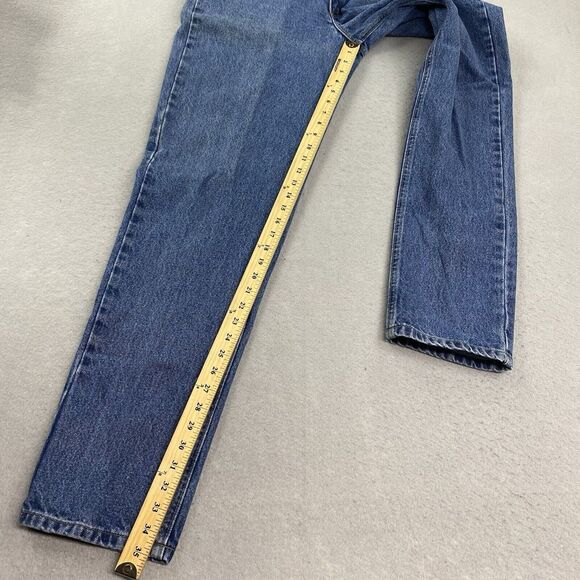 Carhartt Jeans Mens 36x36 (Fits 34x35) Blue Denim Pants Relaxed Fit B17 DST Work - Picture 11 of 13
